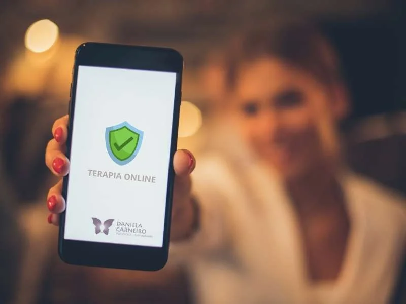 Segurança em consultas online com psicóloga.