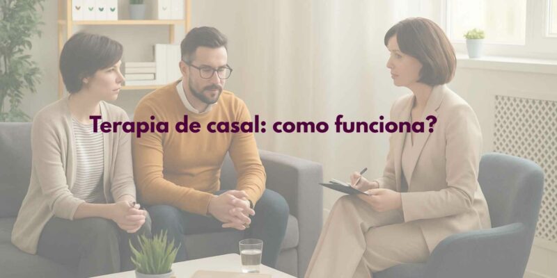Casal fazendo terapia com psicóloga