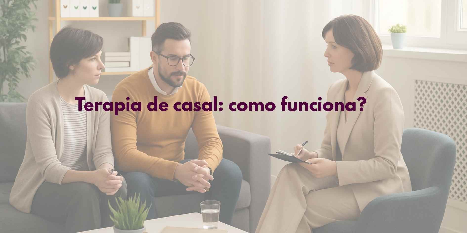 Casal fazendo terapia com psicóloga